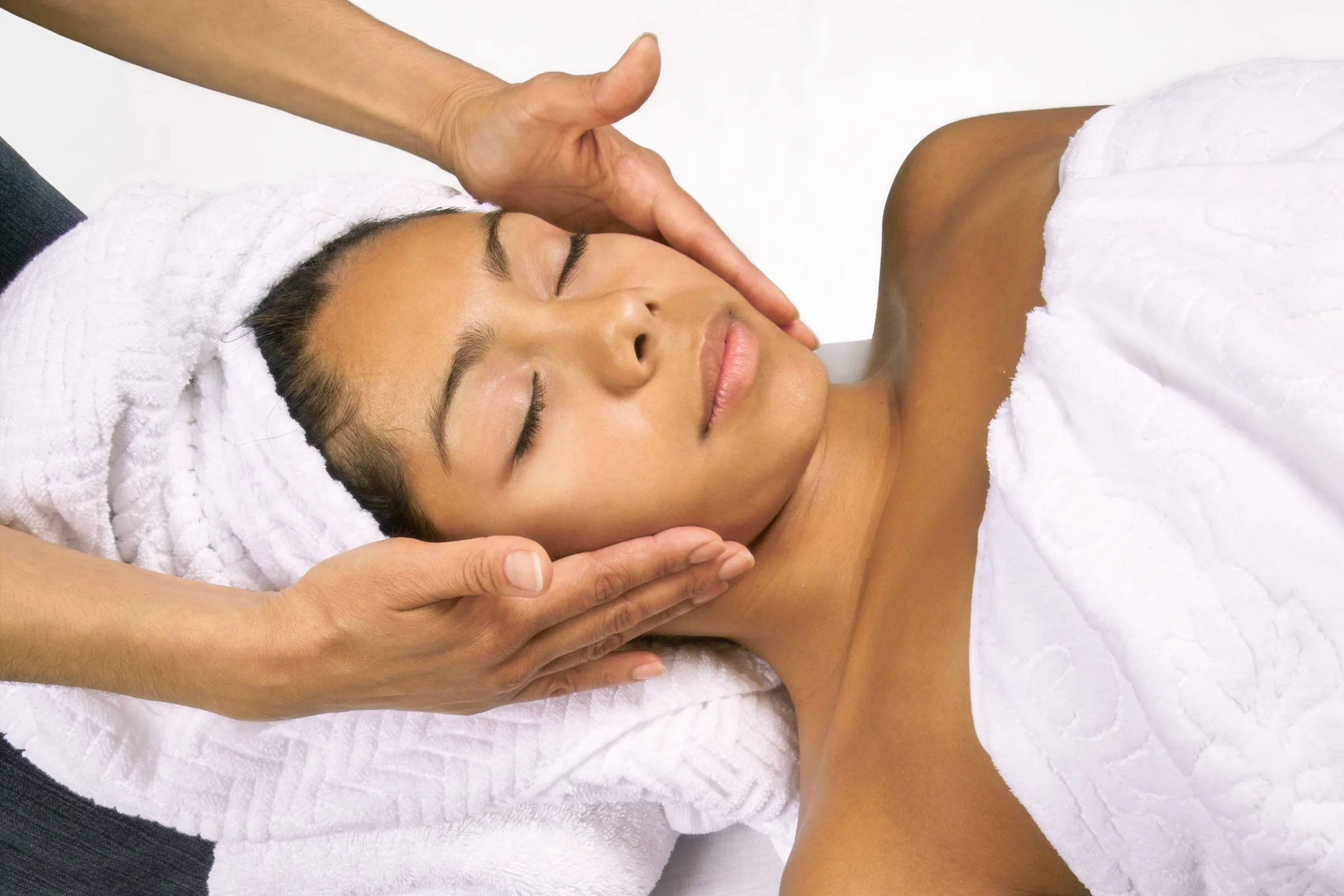 Relaxing facial massage during a custom facial treatment at Safe Haven Spa, Springville UT