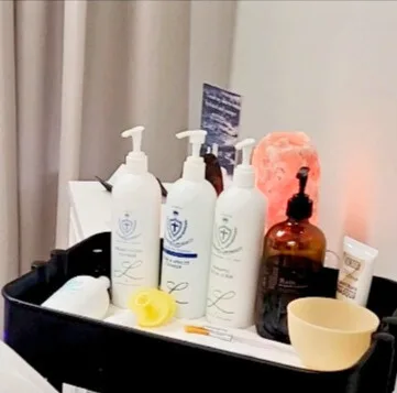 Lucrece medical-grade skincare products used in facial treatments at Safe Haven Spa