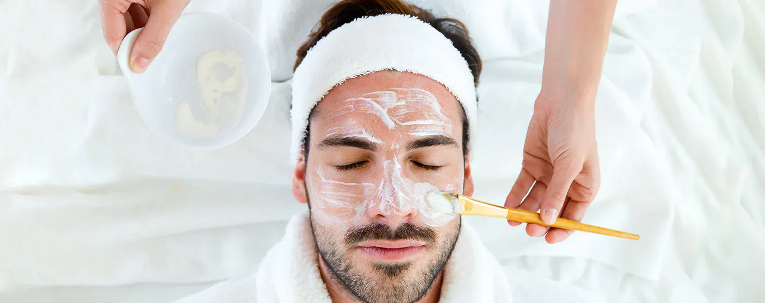 Men's facial treatment at Safe Haven Spa — skincare for men