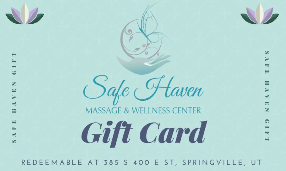 Safe Haven spa gift card — the perfect gift