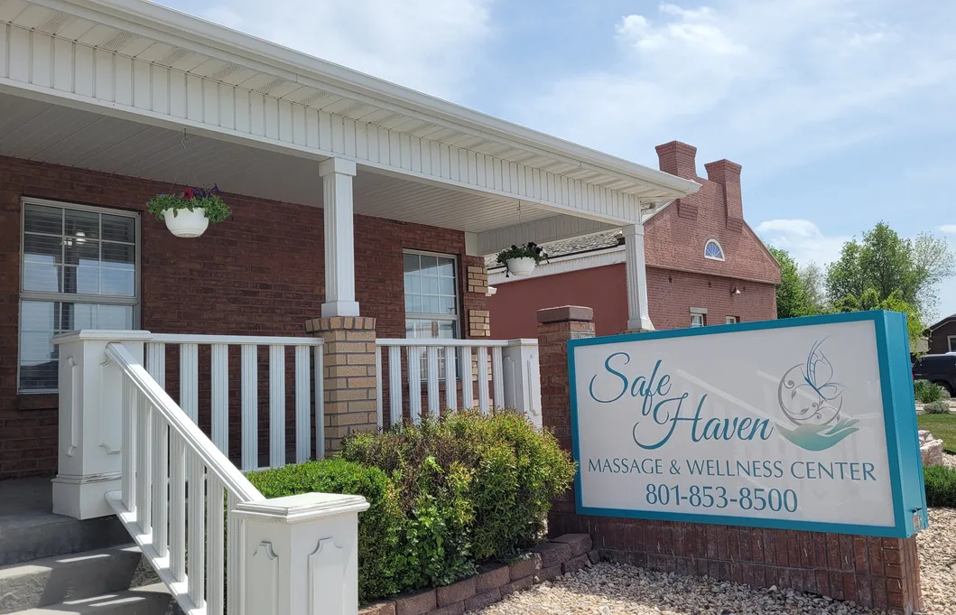 Safe Haven Massage & Wellness Center building exterior and sign in Springville, Utah