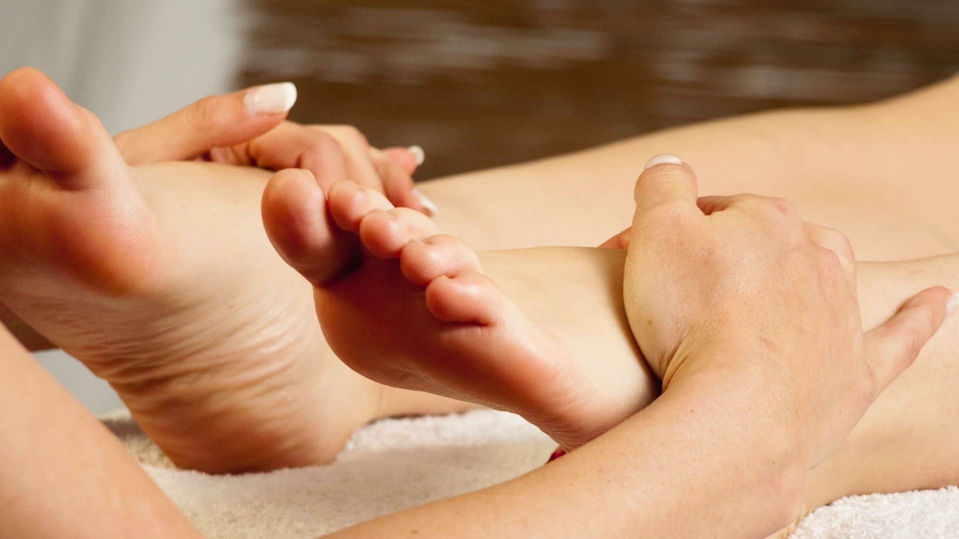 close up foot massage